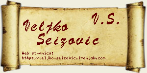 Veljko Seizović vizit kartica